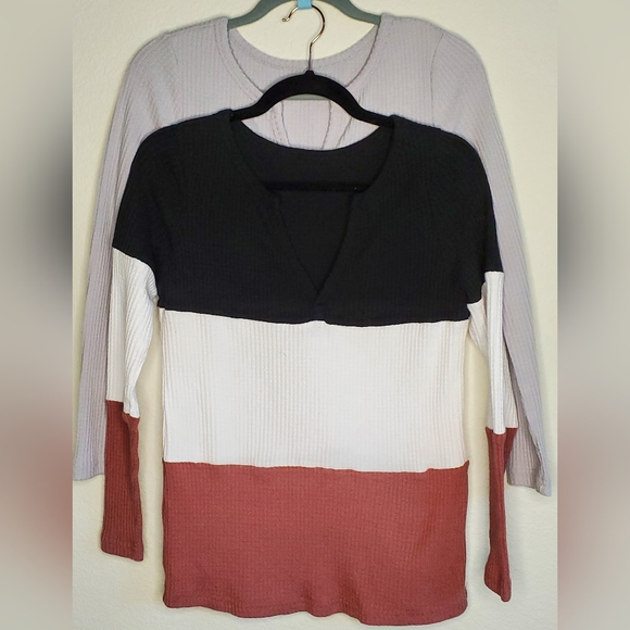 Two Waffle Knit Tops. NWOT - Picture 9 of 9